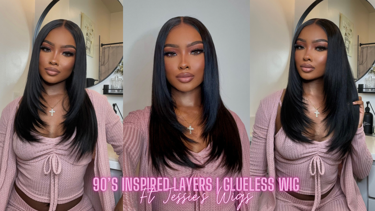 Load video: 90&#39;S iNSPIRED LAYERED WIG INSTALL | COMPLETELY GLUELESS